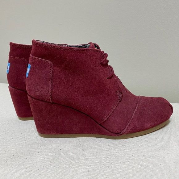 Toms Wedge Burgundy Heel - Size 7 - Picture 8 of 8